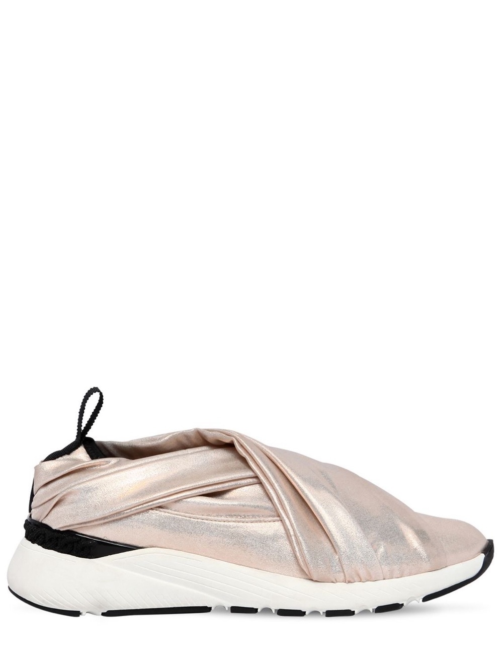 Casadei Rose Gold Twist Slip-On Sneaker